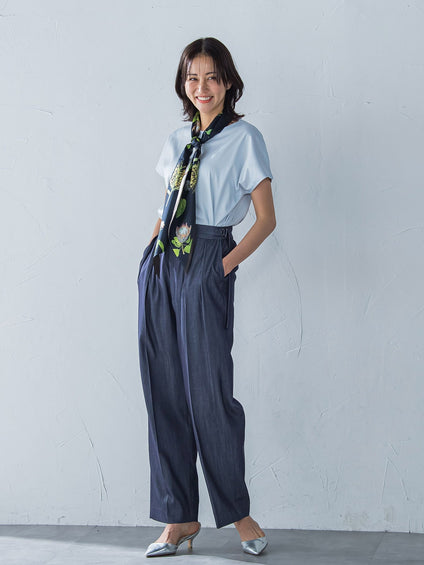 【WEB限定】【3サイズ】スムースコットンラウンドヘムカットソー≪洗える/接触冷感≫