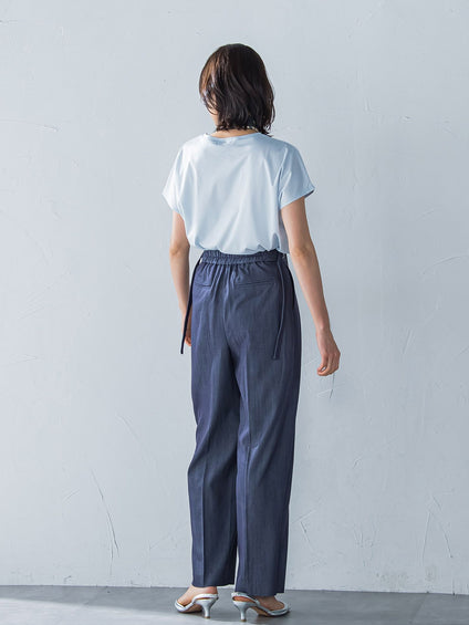 【WEB限定】【3サイズ】スムースコットンラウンドヘムカットソー≪洗える/接触冷感≫