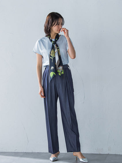 【WEB限定】【3サイズ】スムースコットンラウンドヘムカットソー≪洗える/接触冷感≫