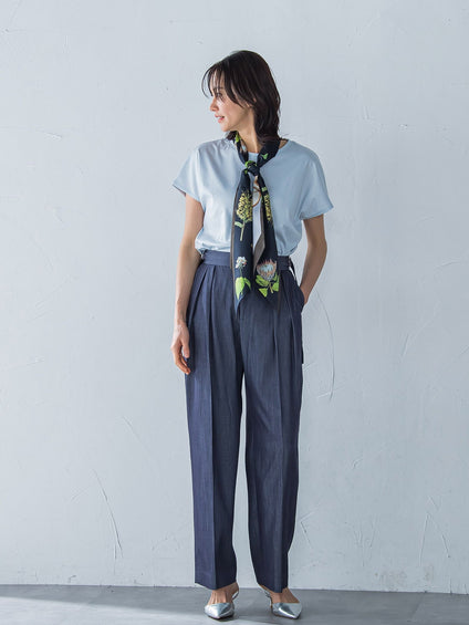 【WEB限定】【3サイズ】スムースコットンラウンドヘムカットソー≪洗える/接触冷感≫
