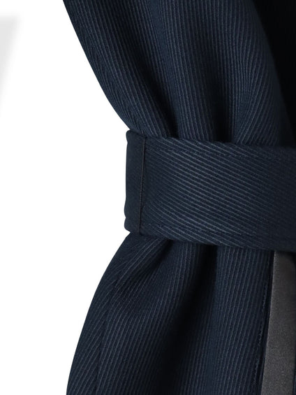 ノーカラーハーフコート