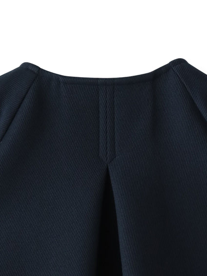 ノーカラーハーフコート