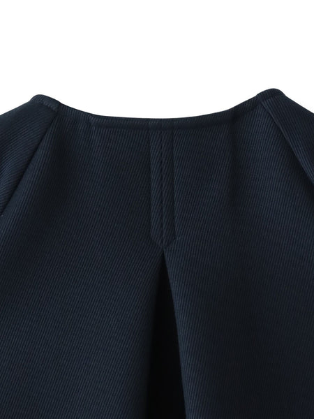 ノーカラーハーフコート