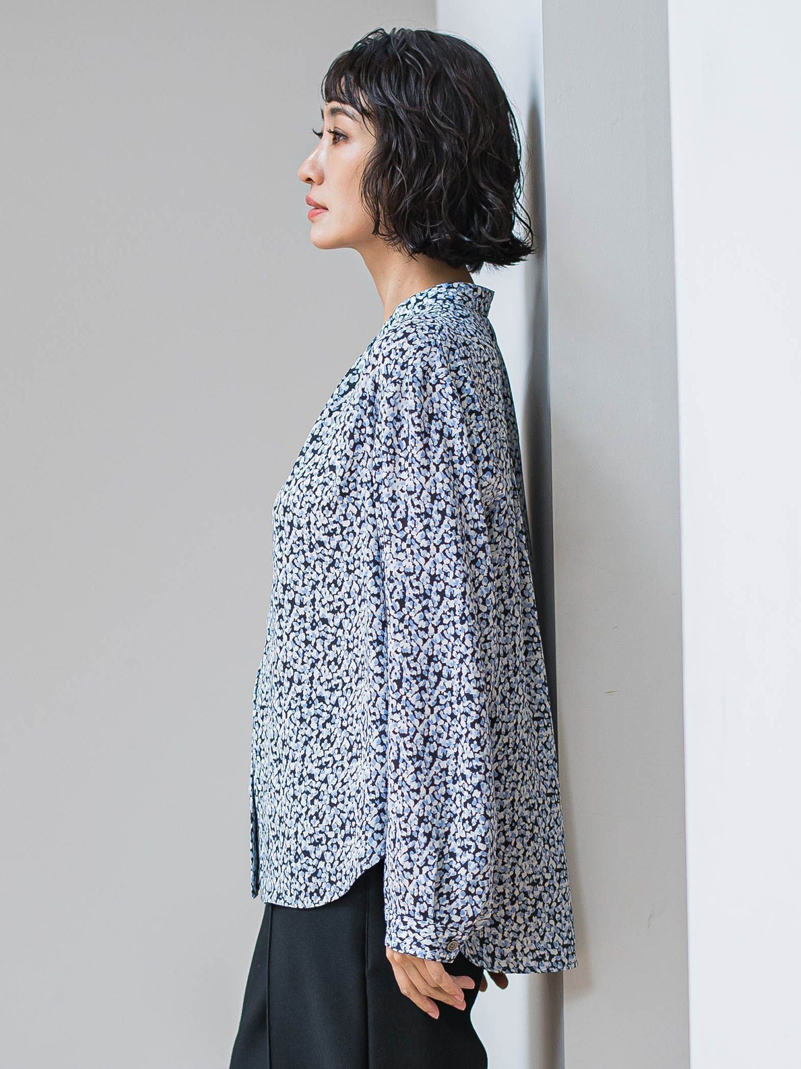 くずしドットブラウス