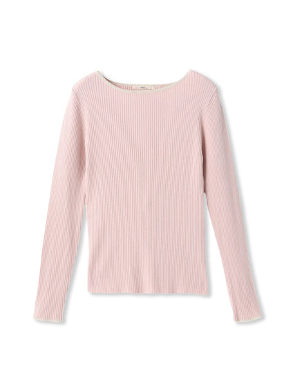 配色RIBニット≪手洗い可能≫