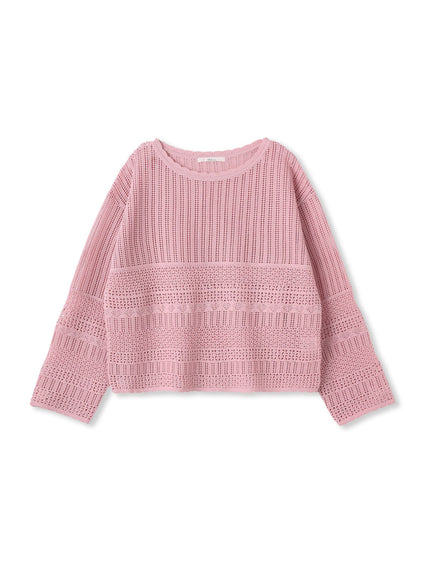 レース柄ニット