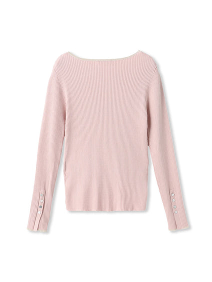 配色RIBニット≪手洗い可能≫