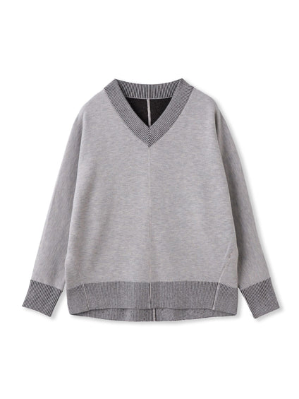 今日の気分で着回せるリバーシブルニット≪手洗い可能≫