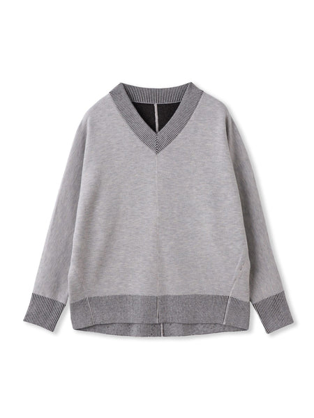 今日の気分で着回せるリバーシブルニット≪手洗い可能≫