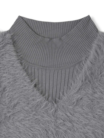 シャギーニットベストアンサンブルワンピース≪手洗い可能≫