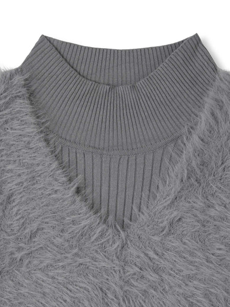 シャギーニットベストアンサンブルワンピース≪手洗い可能≫