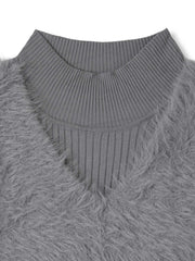 シャギーニットベストアンサンブルワンピース≪手洗い可能≫