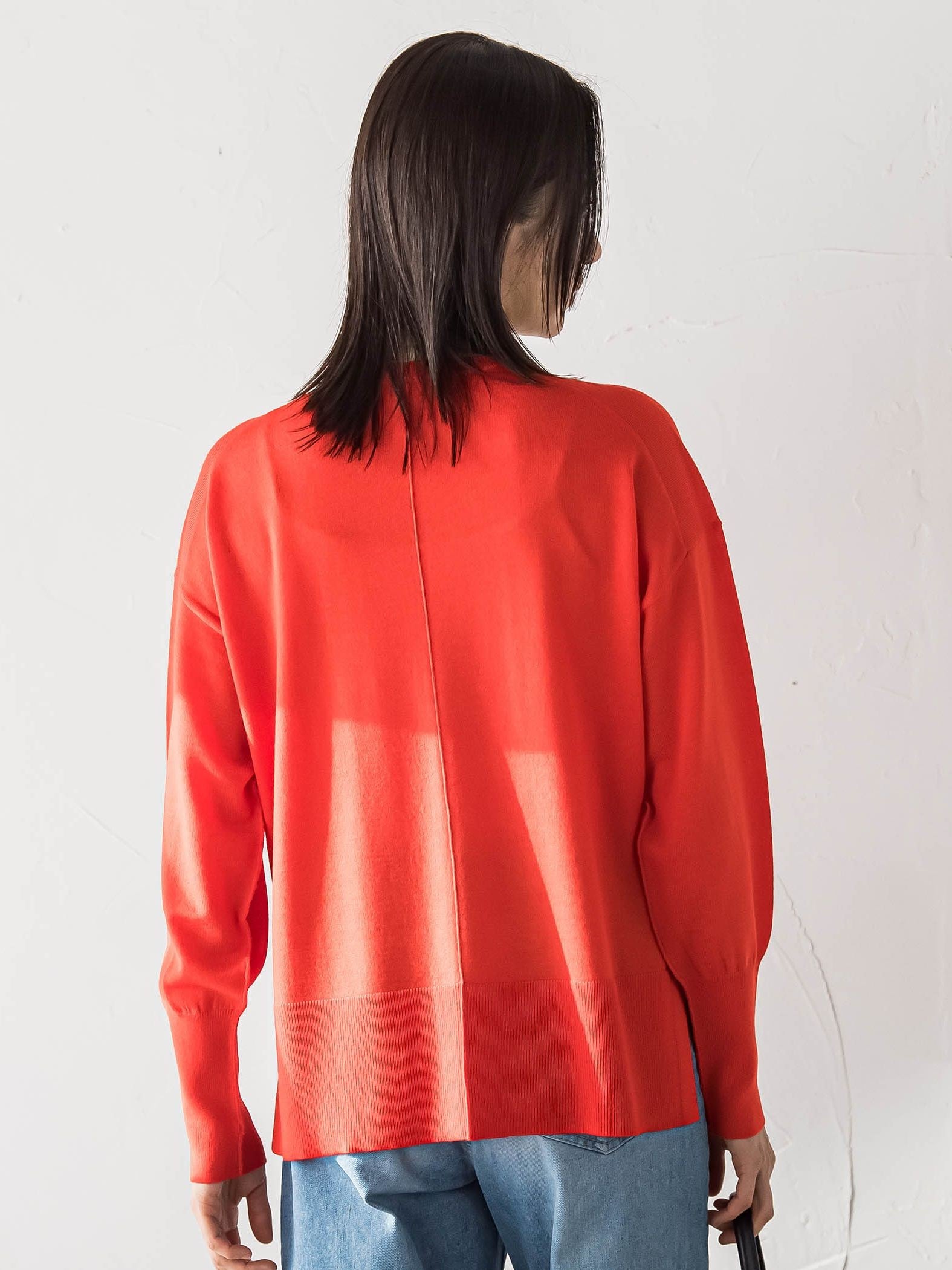 【WEB限定】ベーシックウールクルーネックニット≪洗える≫