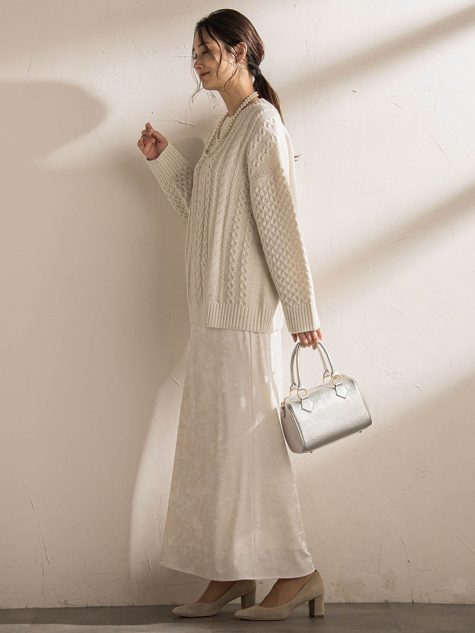 スノーベロアクラッシュスカート