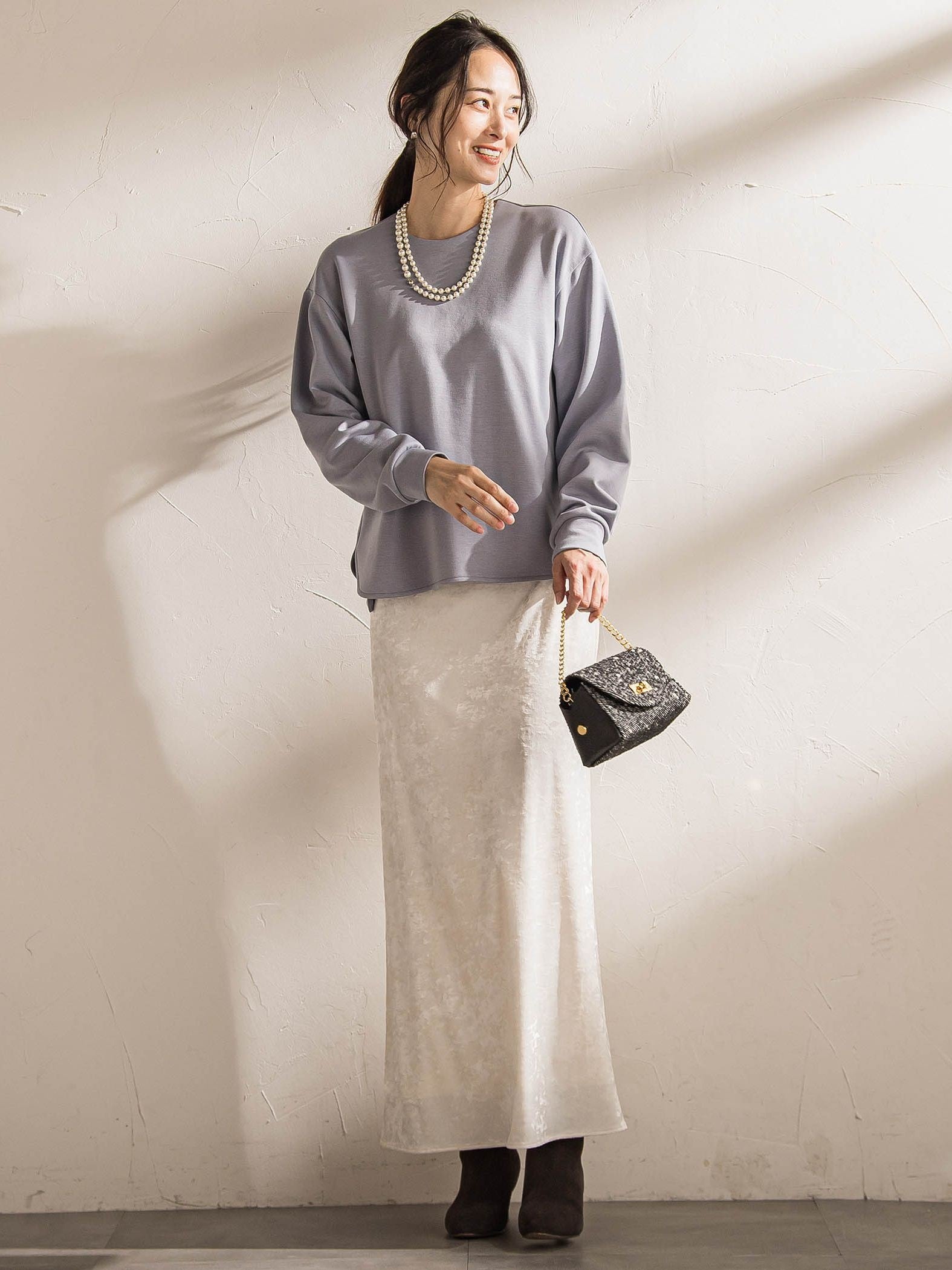 スノーベロアクラッシュスカート