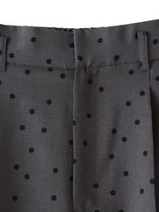 リネンライクスラブドットパンツ