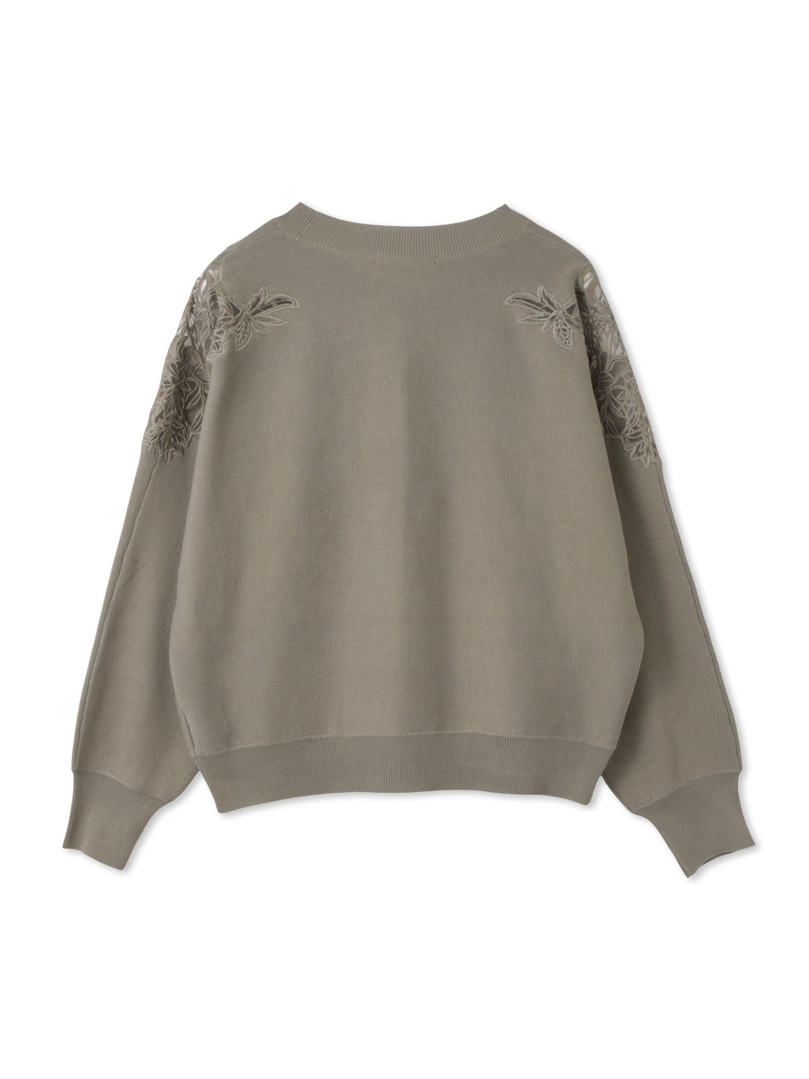 ショルダーレースニットプルオーバー≪手洗い可能≫