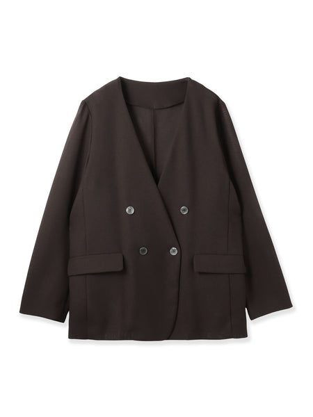 グリッディメッシュノーカラージャケット