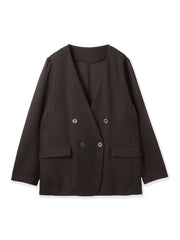 グリッディメッシュノーカラージャケット