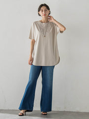 【WEB限定】”細身パンツも怖くない”Tシャツチュニック
