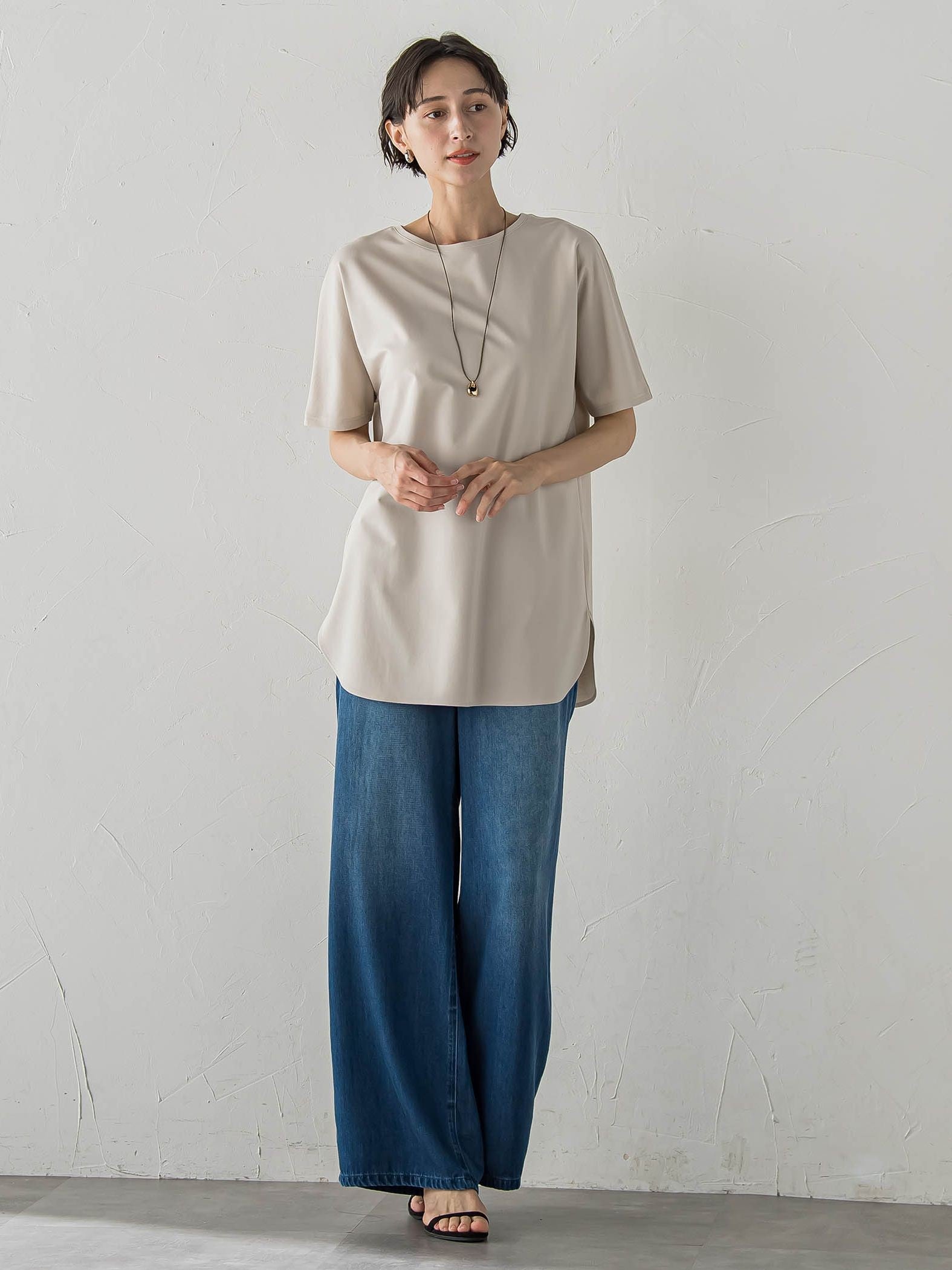 【WEB限定】”細身パンツも怖くない”Tシャツチュニック