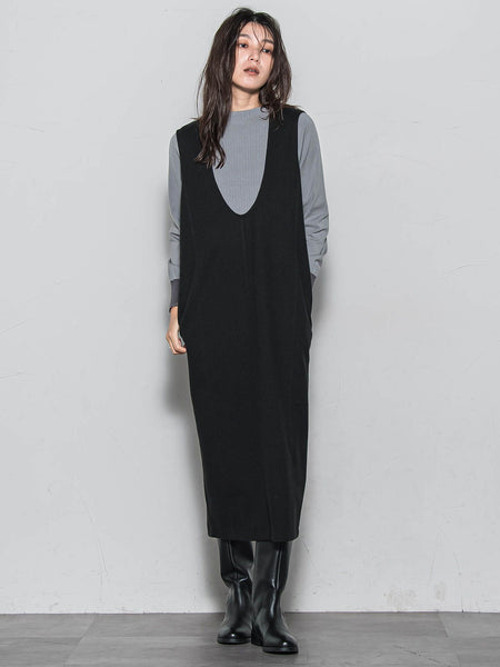 ボトルネック配色ニットプルオーバー≪手洗い可能≫