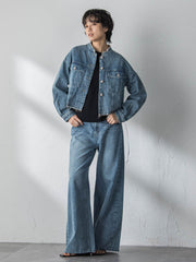 袖口ボタンドルマンニットプルオーバー≪手洗い可能≫