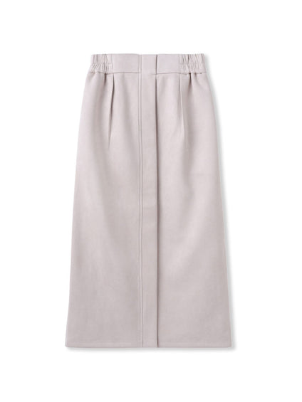 スエードフロント切替えナロースカート≪手洗い可能≫