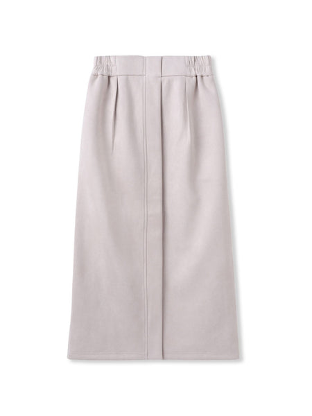 スエードフロント切替えナロースカート≪手洗い可能≫