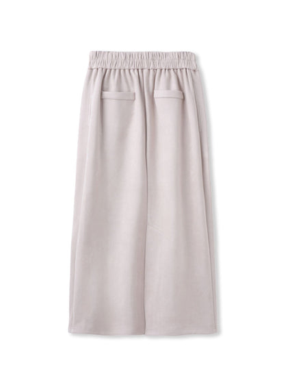 スエードフロント切替えナロースカート≪手洗い可能≫