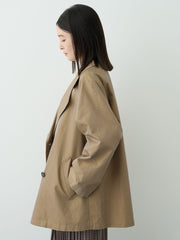 シャンブレーツイルミドル丈コート