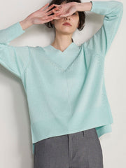 MATRIX FINE Vネックニット