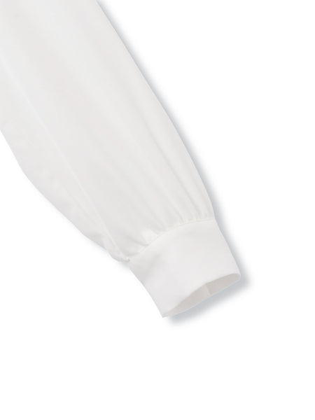 ベネシャンVネックフリルボウタイブラウス