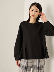 カットジョーゼットウエストタックブラウス≪手洗い可能≫