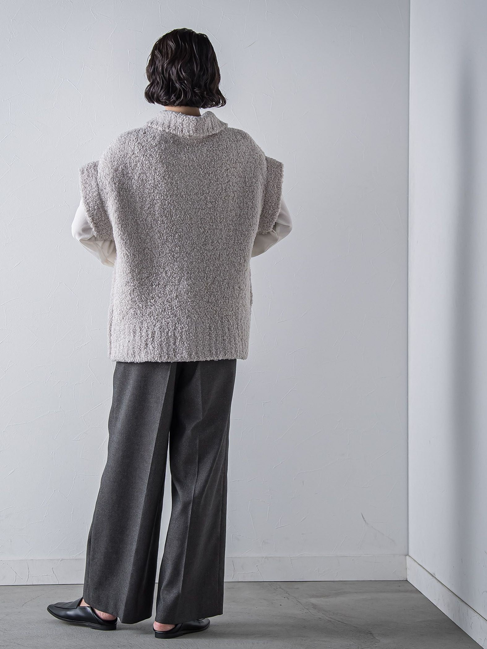 【大きいサイズ】キラメキストレッチワイドパンツ≪洗濯機で洗える≫