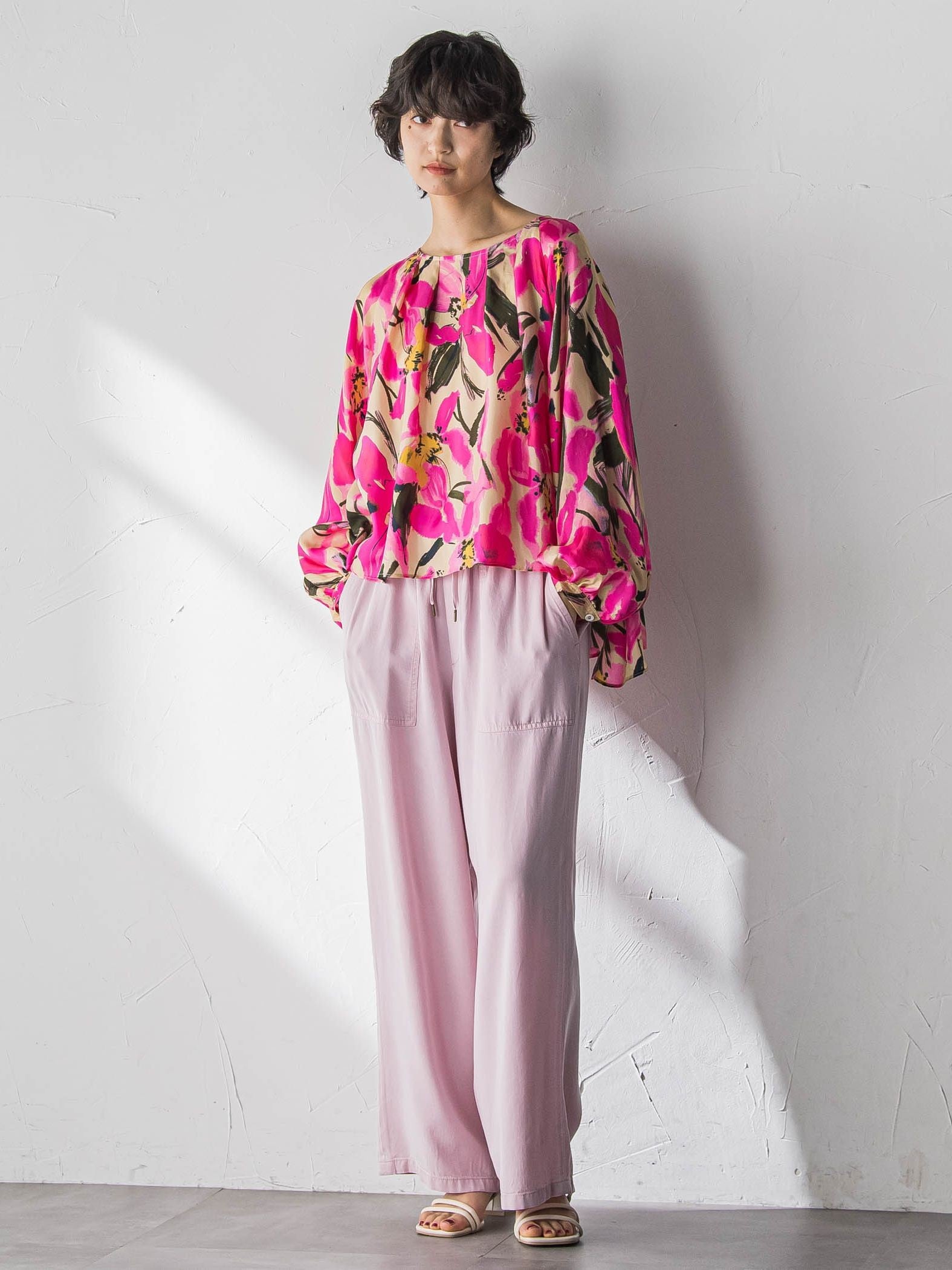 【40周年限定】カラーデニムイージーワイドパンツ