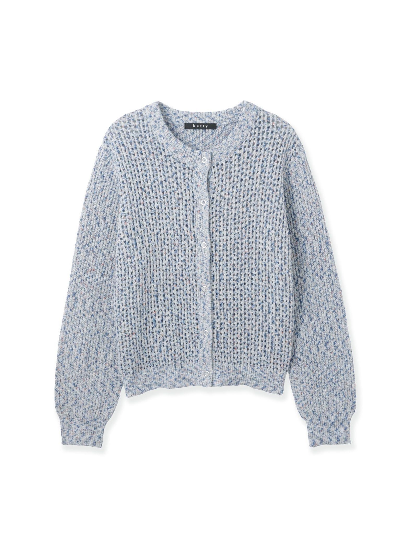 ミックスコイルクルーネックカーディガン