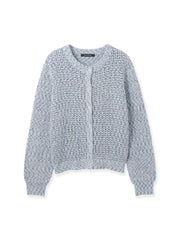 ミックスコイルクルーネックカーディガン