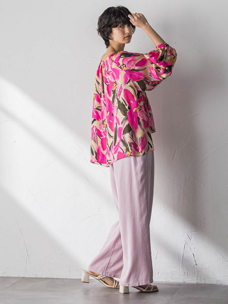 【40周年限定】カラーデニムイージーワイドパンツ