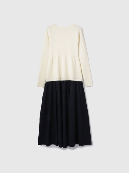 ドッキングライク軽量ニットワンピース≪手洗い可能≫