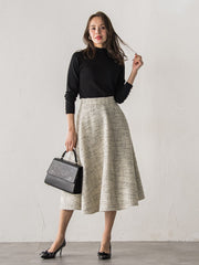 モノトーンツイードスカート