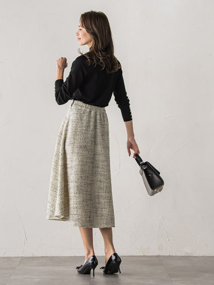 モノトーンツイードスカート