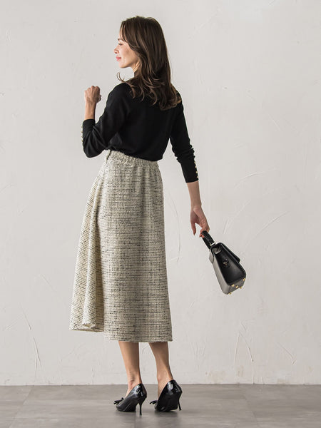 モノトーンツイードスカート
