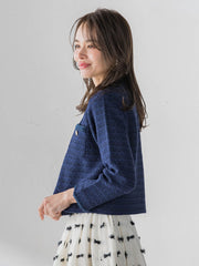 ツイードニットカーディガン