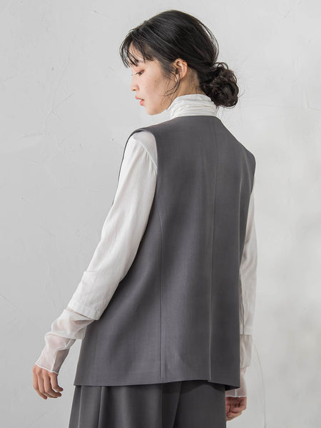 ストレッチツイルジレ≪手洗い可能≫