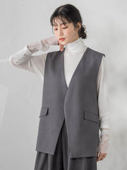 ストレッチツイルジレ≪手洗い可能≫