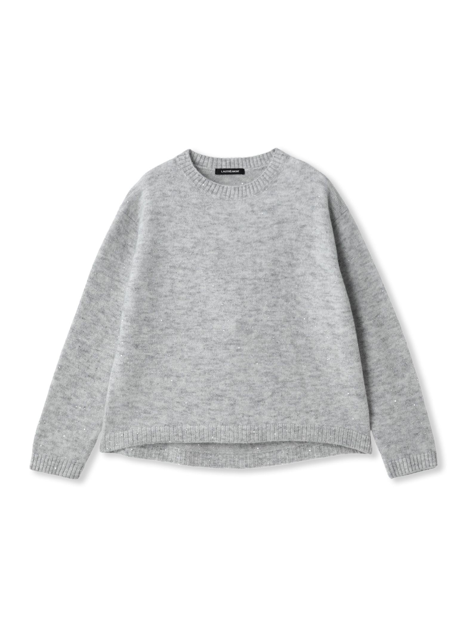 スパンコールクルーネックニット≪洗える≫