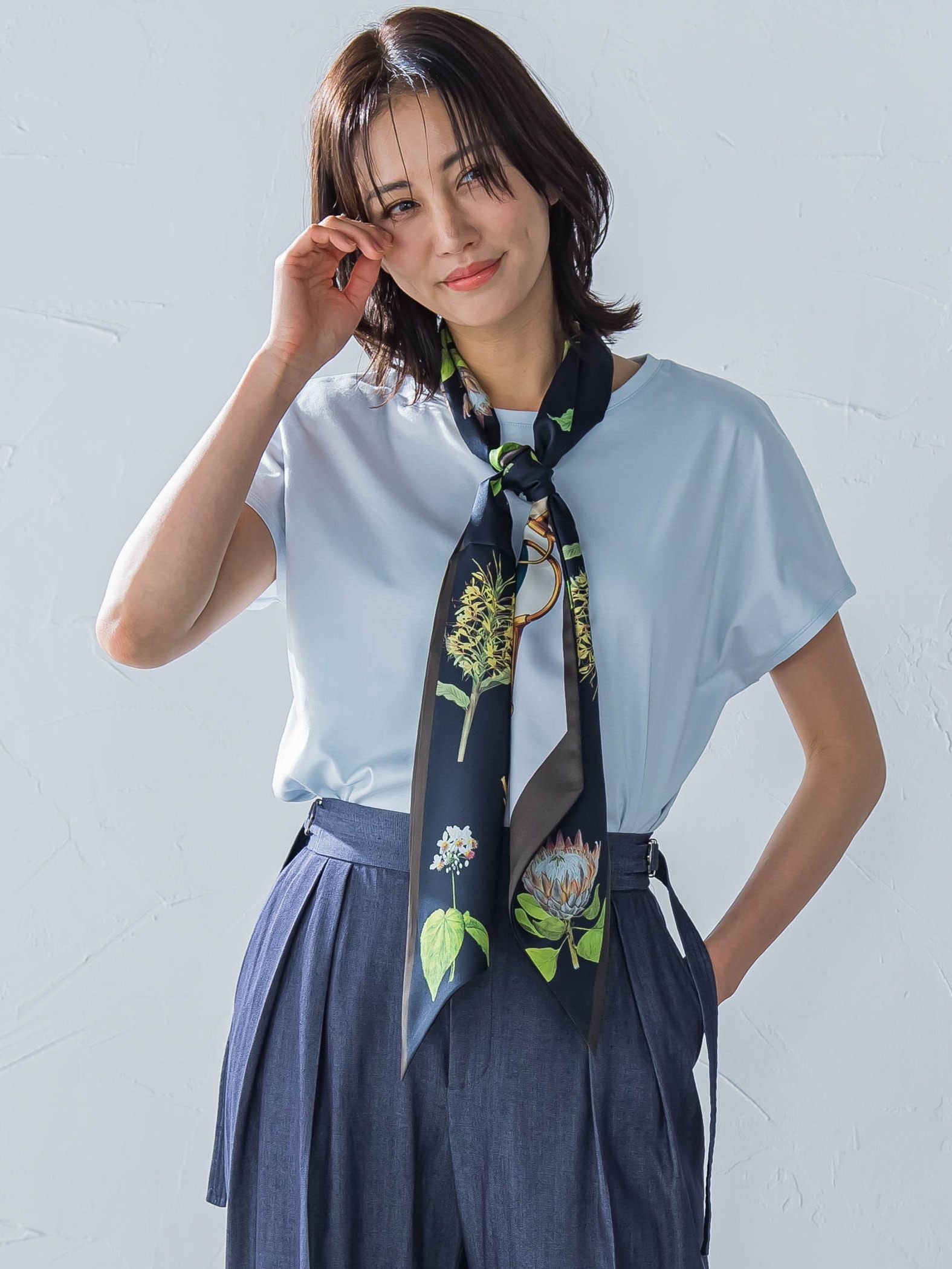 【WEB限定】【3サイズ】スムースコットンラウンドヘムカットソー≪洗える/接触冷感≫