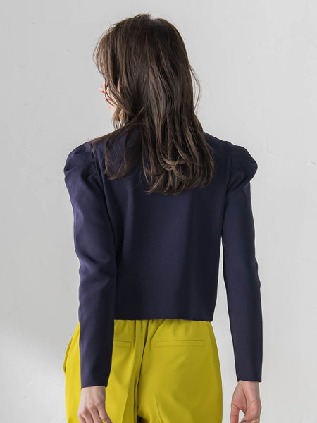 パフスリーブダブルジップブルゾン