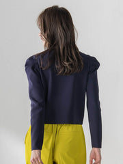 パフスリーブダブルジップブルゾン